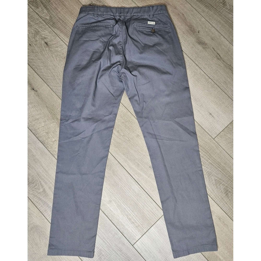 Faherty Mens Chino Pants Organic Cotton Blend Size 33 Gray Stretch - Picture 4 of 9
